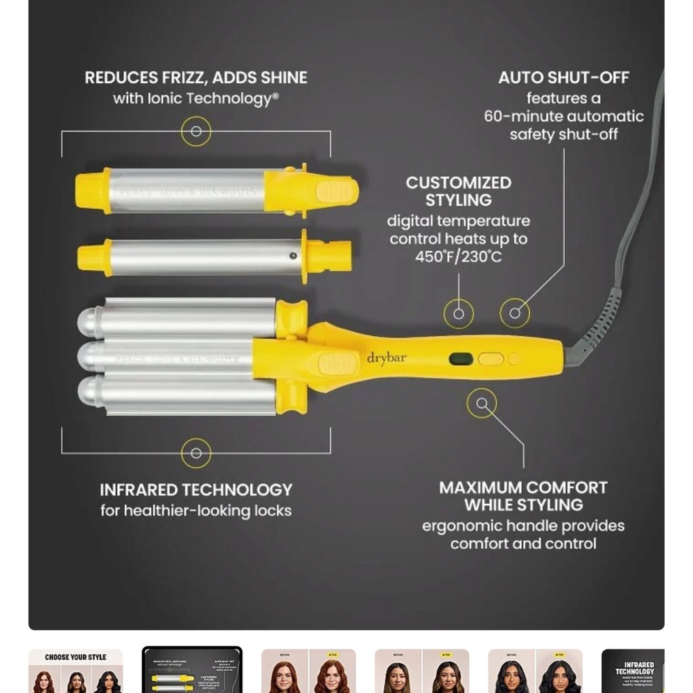 Drybar Yellow Triple Barrel Waver